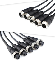 Câble d'extension aviation 4 broches pour caméra MDVR, 1M-300M, connecteur femelle-mâle, cuivre PVC pour camion, bus, remorque, fourgonnette