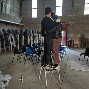 <span class=keywords><strong>Silla</strong></span> Escolar Apilable de Alta Calidad con Marco Metálico y Asiento de Plástico PP, en Varios Colores, Estilo Inglés, con Descuento - Product Image 2