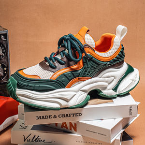 Chaussures de sport décontractées pour homme, multi-matériaux, en daim, avec semelle antidérapante TPU+RB et coussinets - Product Image 4