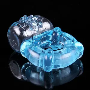 Animal Pattern Man Strong Vibrating Bullet Silicone Jelly Cock Ring