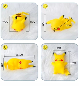 Mignon Pokemone Pika chu Anime Figures 3D Led Veilleuse Modèle Jouets Enfants Lit Chambre Décor Cadeau D'<span class=keywords><strong>anniversaire</strong></span> Cadeaux De Noël - Product Image 5
