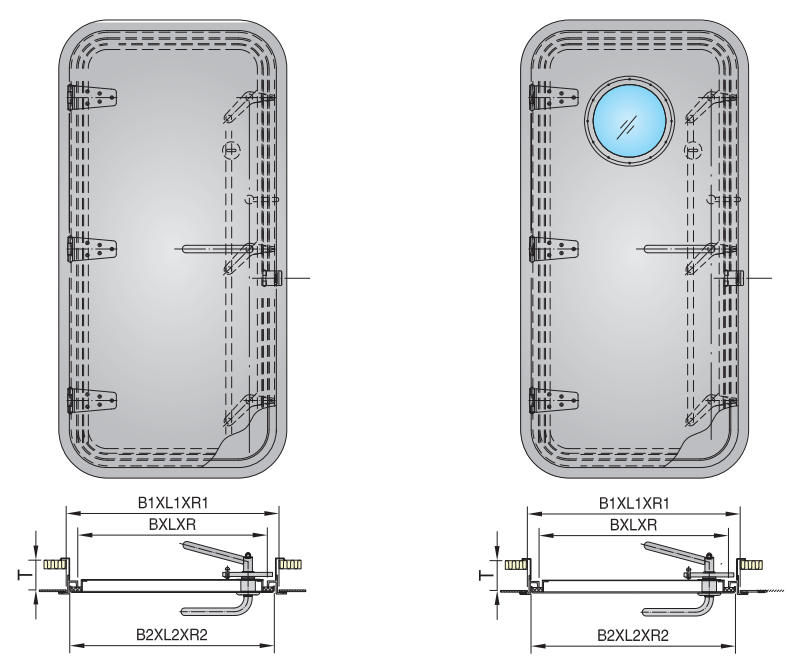 Wholesale Weathertight Single Leaf Marine steel or Aluminum Alloy Door