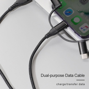 8 pin USB Loại C Micro USB sạc nhanh 3 1 nylon bện dây dữ liệu phổ quát cho các thiết bị iOS-Tương thích cho Huawei cho Samsung - Product Image 5