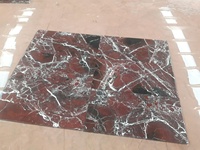 Dalles de marbre rouge Rosso Levanto 2025, épaisseur 20-30 mm, polies, pour sols et décorations de villas de luxe, fabriquées en Turquie