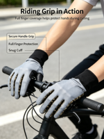Gants de cyclisme, randonnée, escalade et gym HAIYI, nouveaux, respirants, en nylon, protection UV complète, antidérapants, camouflage, ajustables au poignet.