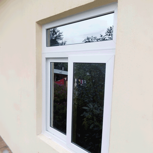 หน้าต่างบานเลื่อน UPVC แบบฝ้ากระจกนิรภัย ป้องกันเด็ก พร้อมตัวล็อคแบบเอียง กระจกสองชั้น กันน้ำ สำหรับห้องน้ำในบ้าน - Product Image 2