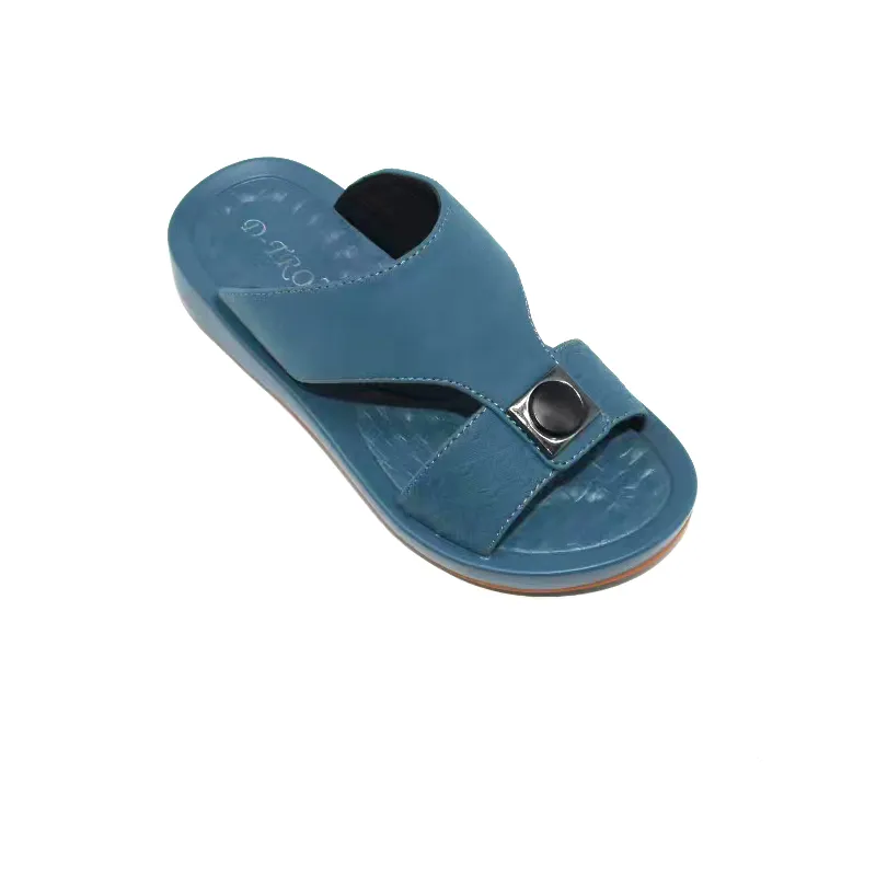 Summer Rubber Outer wear Flat Outdoor Stylish Black slides slippers for boy