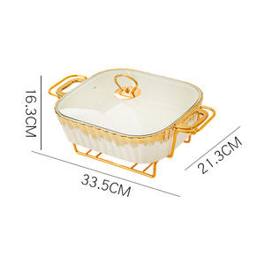 Ensemble de réchauds de buffet en céramique de luxe de haute qualité pour le buffet de Noël, chauffe-plats - Product Image 5