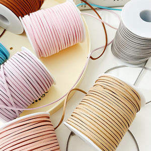 Deerskin pita beludru kulit sapi, buket bunga segar bahan DIY untuk dekorasi kotak hadiah tali tipis Suede buatan tangan untuk Natal - Product Image 2