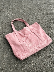 Sac fourre-tout en jean couleur unie, fermeture ouverte, trous déchirés, style minimaliste, toutes saisons, sac de shopping - Product Image 3