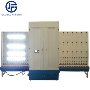 Foshan Global vertical automatic washer window glass machine washing drying door glass machinery with PLC control