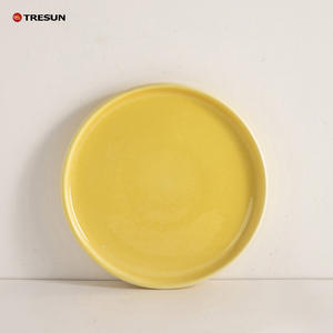 Juego de Vajilla Rústica Nórdica Clásica de Porcelana Esmaltada en Color Amarillo con Plato para Frutas y Tazón para Arroz con Bordes Creativos, <span class=keywords><strong>Regalo</strong></span> Empresarial - Product Image 4