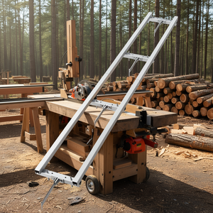 Sistema de Guía de Fresado de Aluminio Ajustable de 9 Pies para Aserraderos de Motosierra, Trabajo Horizontal de Alta Rigidez, Modelo D0100HA7077 - Product Image 2