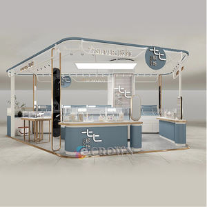 Kiosk Jewelry Display Cabinet <strong>Swiss</strong> case Design Ornaments Mall Jewelry case Straight Kiosk Jewelry Display Cabinet Marble Design OEM - Product Image 4