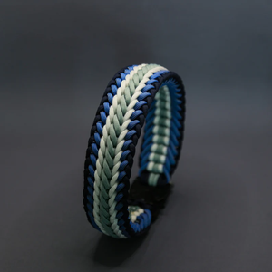 Collar de perro estilo militar táctico con diseño de COBRA de paracord con hebilla duradera resistente personalizado para perros pequeños y grandes - Product Image 2