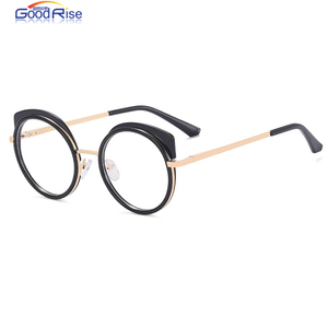 แว่นสายตาย้อนยุคกรอบกลมมาใหม่แว่นตาโลหะตาแมวป้องกันแสงสีฟ้า - Product Image 4