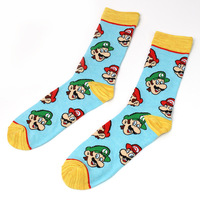 Chaussettes en coton de haute qualité pour hommes et femmes, dessin animé joyeux, Donkey Kong meias, coloré, drôle, sport mario d'équipage