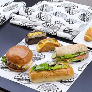 Custom Logo Printed Specialty Greaseproof PE Coated Eco-Friendly Biodegradable <b>Food</b> <b>Wrapping</b> <b>Paper</b> for Sandwiches Cookies Bread - Product Image 4