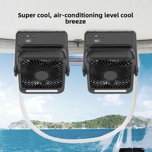 YIXIN Nouveau ventilateur de bureau portable ultra-fin de 6 pouces à aspiration magnétique, rechargeable par USB, pour <span class=keywords><strong>yacht</strong></span> et extérieur, avec fonction de minuterie et batterie externe - Product Image 3
