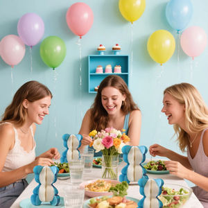 Décoration de fête de révélation du sexe en gros : Ensemble <span class=keywords><strong>garçon</strong></span> et fille, centres de table en papier nid d'abeille pour baby shower, événement, toile de fond photo - Product Image 3