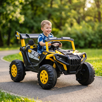 Voiture électrique pour enfants avec suspension à ressorts, amortissement par airbag, confort de conduite silencieux, roues tout-terrain en EVA
