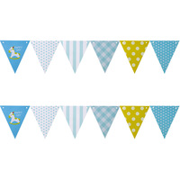Guirlande de fanions triangulaires de mariage 14,5*16cm, bannière en papier pour fête