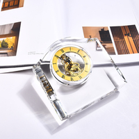 Support de Table gravé au Laser, horloge en cristal, cadeaux Souvenir