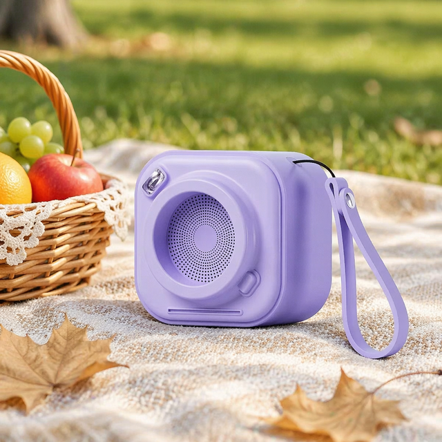 Hi-Fi Loud Volume Portable 5W Retro for V5.0 Speaker APP Remote Control Built-in Microphone Battery Powered for Outdoor