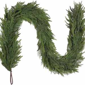 Fournitures de Noël Décorations de Noël Décorations en rotin imitation aiguilles de pin Ornements multifonctionnels - Product Image 6