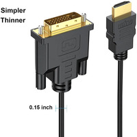   Câble adaptateur DVI bidirectionnel 1080p DVI-D vers DVI-D, mâle vers mâle, pour Xbox One, PS3/4/5, Switch