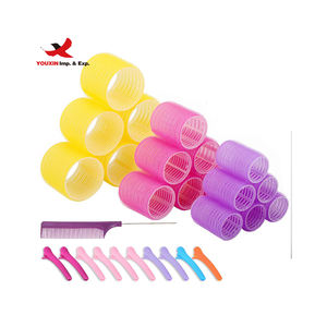 Juego de Rulos para Cabello sin Calor, Autoadherentes, Tamaño Jumbo, para Peinados DIY, Rulos para Salón de Belleza - Product Image 1