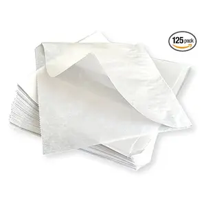 टेकअवे नरम प्रीज़ेल पेपर बैग सफेद ग्रीस-प्रतिरोधी डबल ओपन पेपर बैग, रियायत के लिए स्नैक बार कैफे डेलिस