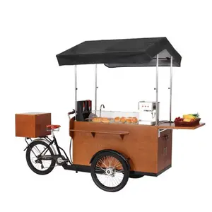Bicicleta de carga de café clásica, Mini triciclo eléctrico de tres ruedas, carrito de comida móvil, 2022 T04D, 2021