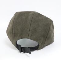 Gorras de lana cálidas al por mayor con parche de logo tejido personalizado, visera plana, ajustables, vintage, para hombre, verde oliva, para invierno y actividades al aire libre.