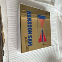 Plaque de signalisation de marque en acier inoxydable électroplaqué, gravée et remplie de couleur, écologique, pour intérieur