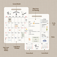 Nouveau Calendrier de Bureau Mensuel Réutilisable en PS Effaçable à Sec 2027 – Tableau de Planification et Organisateur pour Bureau, École et Maison