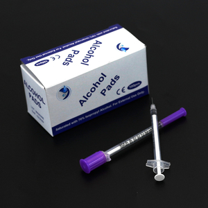 Seringues jetables violettes avec tampons pré-imprégnés d'alcool assortis 0,3 ml/0,5 ml/1,0 ml Aiguille 29G-32G Longueur 6 mm/8 mm/13 mm U-100 Écologiques EO - Product Image 2