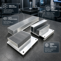 Profil de radiateur en aluminium extrudé 6063 personnalisé avec ailettes haute densité pour le refroidissement des onduleurs et des systèmes de stockage d'énergie