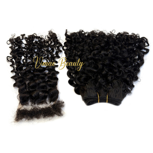 Vmae HD thô burmese Trinh Nữ tóc phía trước với 4C kinky bé tóc kinky afro <span class=keywords><strong>Jerry</strong></span> xoăn bó sợi ngang với ren tóc đóng cửa - Product Image 3