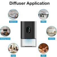 Diffuseur d'huiles parfumées sans eau, à brancher sur prise murale, avec éclairage d'ambiance et nébuliseur d'air froid, contrôlable par application