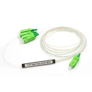 G657A 1x4 tubo di acciaio tipo ottica PLC Mini blocco Splitter con SC FC LC -UPC/APC connettore per rete ottica passiva