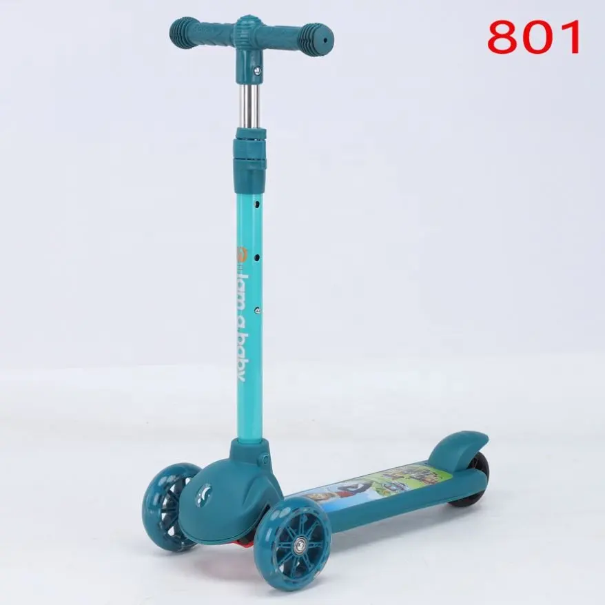 In alluminio Baby Scooter Pu lampeggiante ruota per bambini Scooter pieghevole per bambini calci per bambini Scooter a benzina