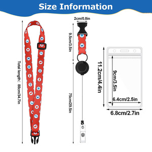 Lanière d'identification personnalisable avec motif sur mesure pour croisière et carnaval, avec enrouleur de badge Yoyo et porte-badge en PVC - Product Image 2