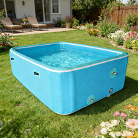 Tragbarer Drop-Stitch Aufblasbarer Swimmingpool Langlebig mit Schnellaufblasfunktion Geeignet für Garten-Wasseraktivitäten
