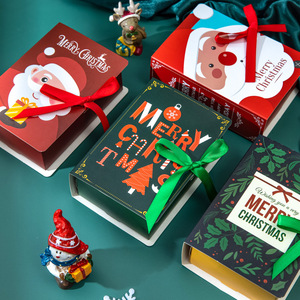Boîte à bonbons créative en forme de <span class=keywords><strong>livre</strong></span> magique, emballage cadeau, boîte à bonbons de Noël, biscuits, boîte à bonbons avec ruban - Product Image 2