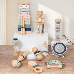 Juguetes de Madera Montessori, Juego de 12 Instrumentos de Percusión <span class=keywords><strong>con</strong></span> Xilófono, Instrumentos Musicales Educativos Preescolares para Niños - Product Image 3