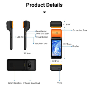 Nb55 cầm tay máy tính bảng Android 13 3GB + 16GB cầm Tay POS 4 gam Wifi 5.5 inch thiết bị đầu cuối POS 58 Mét máy in Bluetooth POS Máy thanh toán - Product Image 5