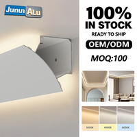 Profil d'éclairage décoratif moderne SDW8585, canal d'éclairage LED pour moulures de plafond et murs