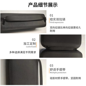 <b>EVA</b> Headphone Case Black 3C Digital Storage Bag For Headphone Packaging - Product Image 4