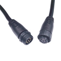 Conector de Cable de Iluminación LED para Exteriores, Impermeable IP68, Enchufe Eléctrico de CC/CA de 2-9 Pines con Conector Hembra de Latón, Corriente Nominal de 10A